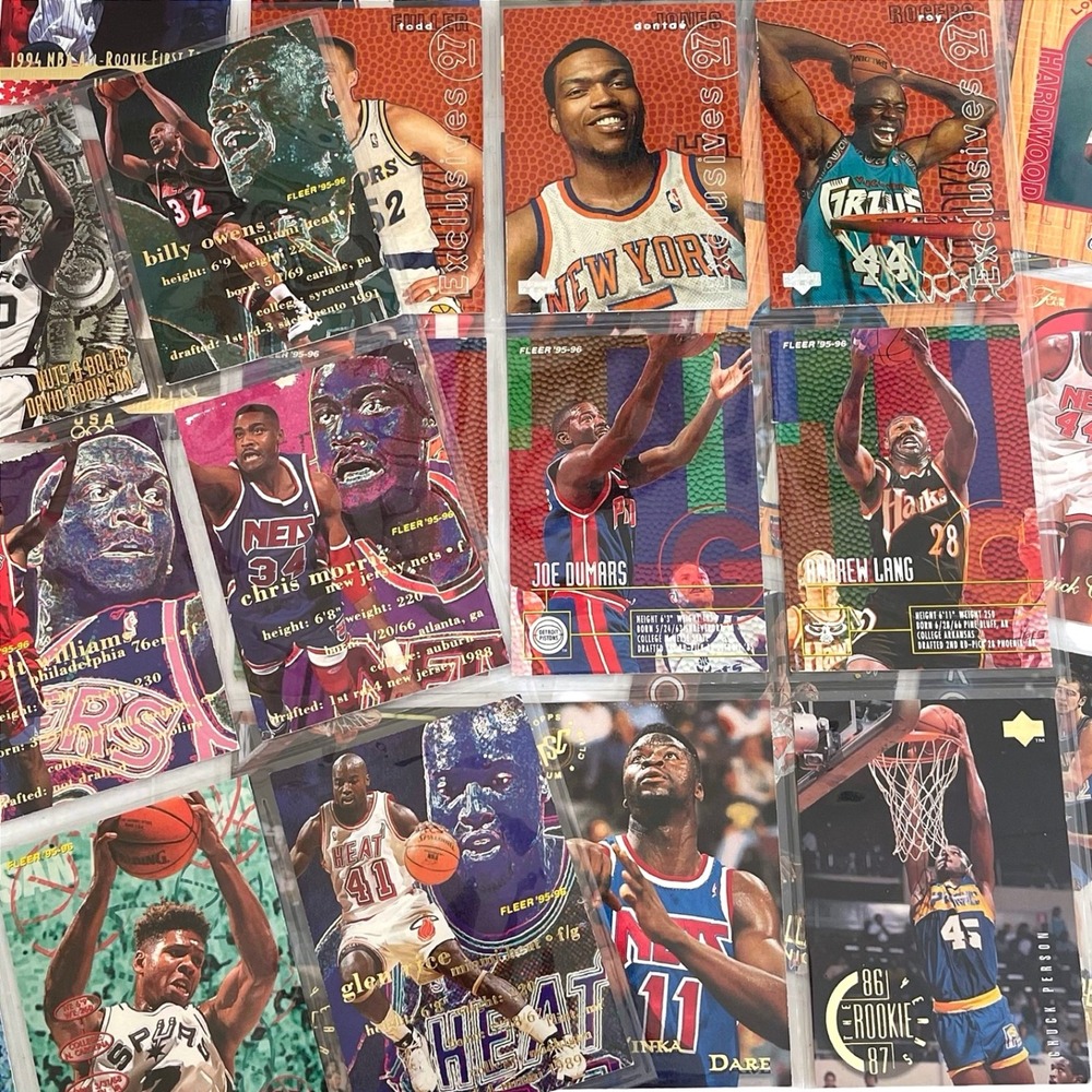 Vintage 90s Upper‎ Deck Fleer Stadium Club NBA Basketball Card Lot 50+ Inserts